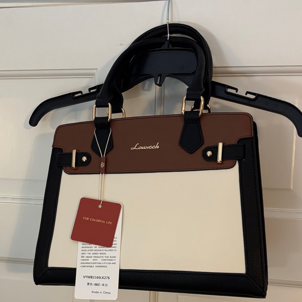 Lavorch Black, Brown, and Cream Women's Purse